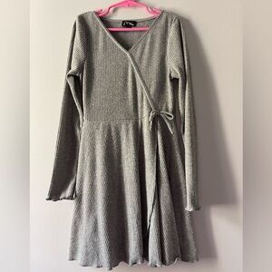Art Class Girls Gray Long Sleeve Dress